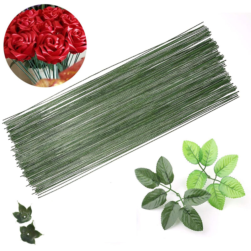 Wire Stem Florist - 50/100 ชิ้น ลวดก้านดอกไม้ ก้านดอกไม้ประดิษฐ์ ลวดก้านดอกไม้ แท่งดอกไม้