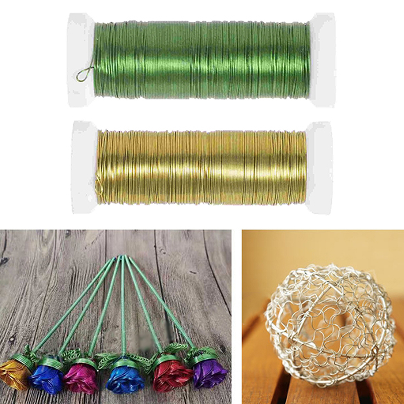 Wire Stem Florist - ลวดเหล็กสำหรับงานประดิษฐ์ 1 ชิ้น ยาว 30 เมตร