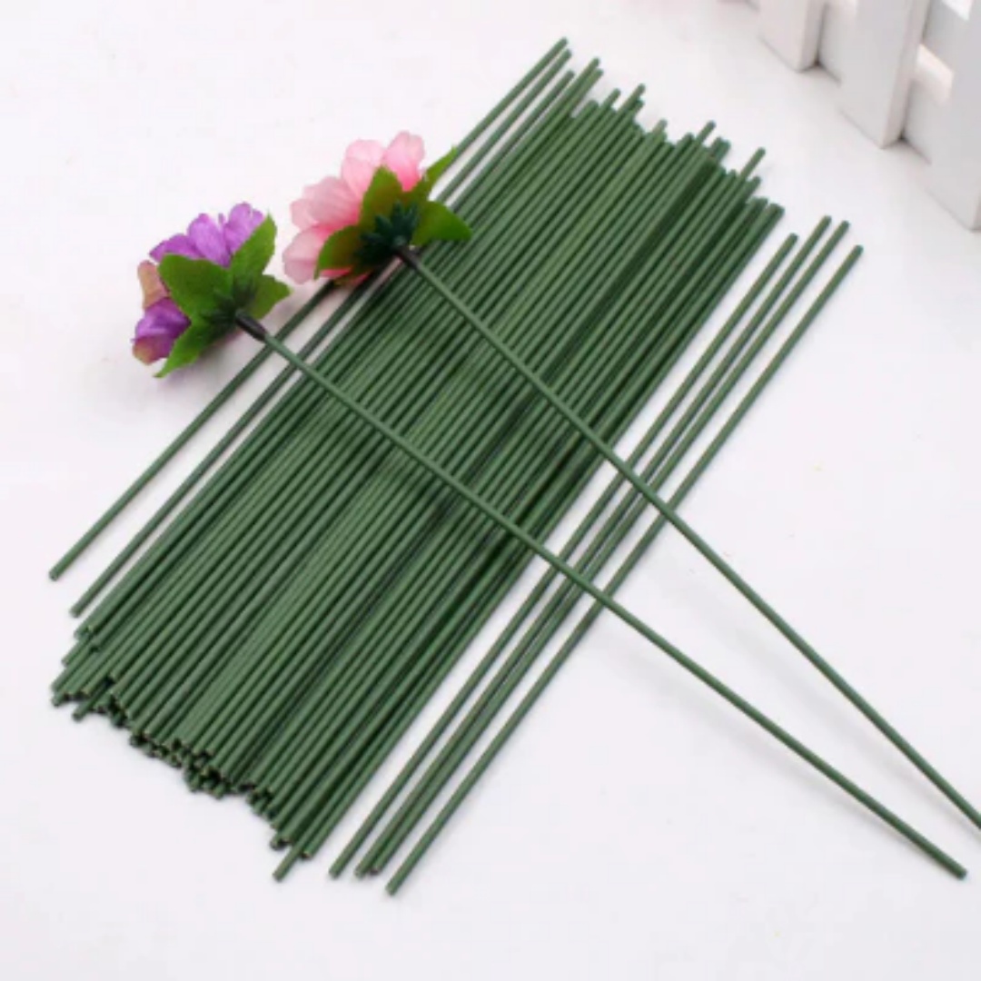 ลวดก้านดอกไม้ 50 ชิ้น สีเขียวเ - Wire Stem Florist บทวิจารณ์และราคา