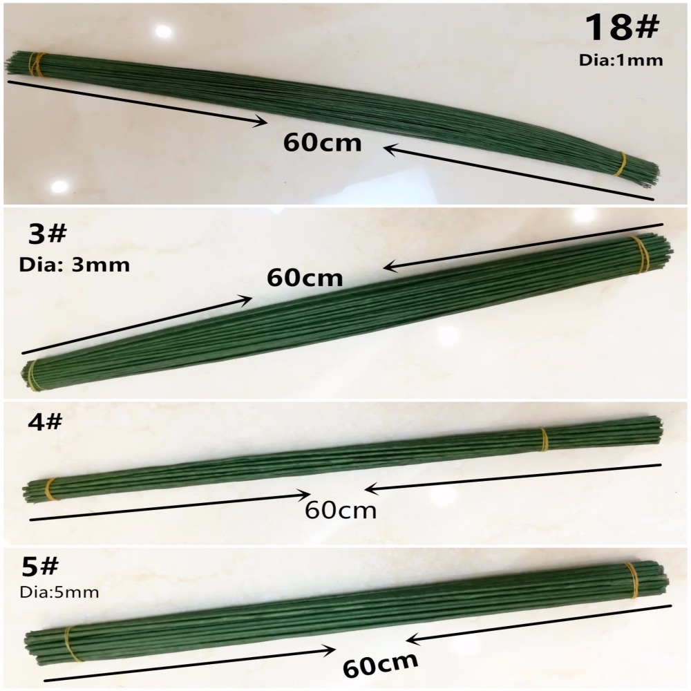 ลวดสีเขียวเข้มขนาด 1 มม. 2/3/4 - Wire Stem Florist บทวิจารณ์และราคา